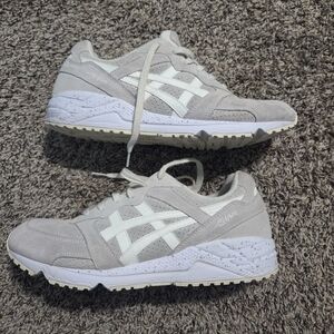 Asics Light Gray and White Athletic Shoes